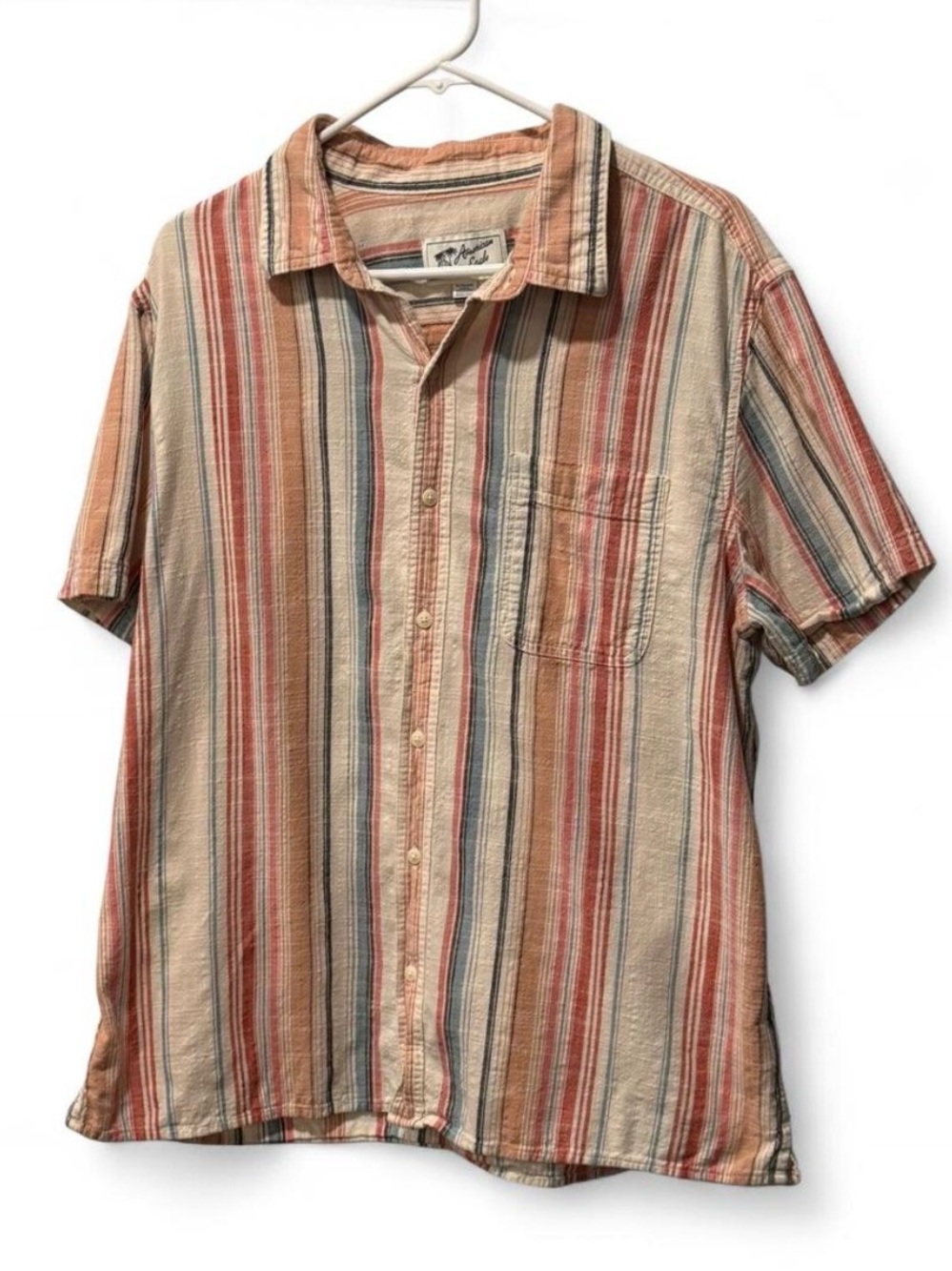 Retro Inspired American Eagle Outfitters Striped Short-Sleeve Shirt.